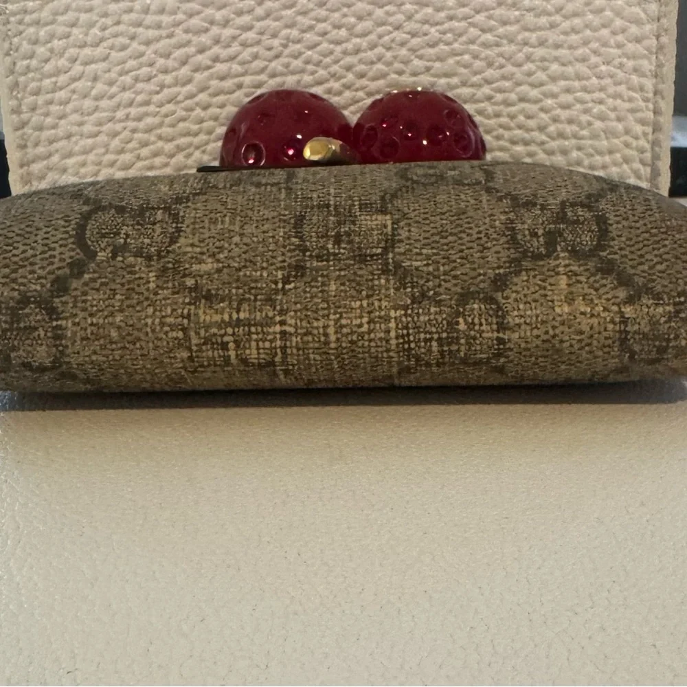 Gucci Brown GG Supreme Canvas Wallet with Red Cherry 3D SALE!! - Picture 13 of 14